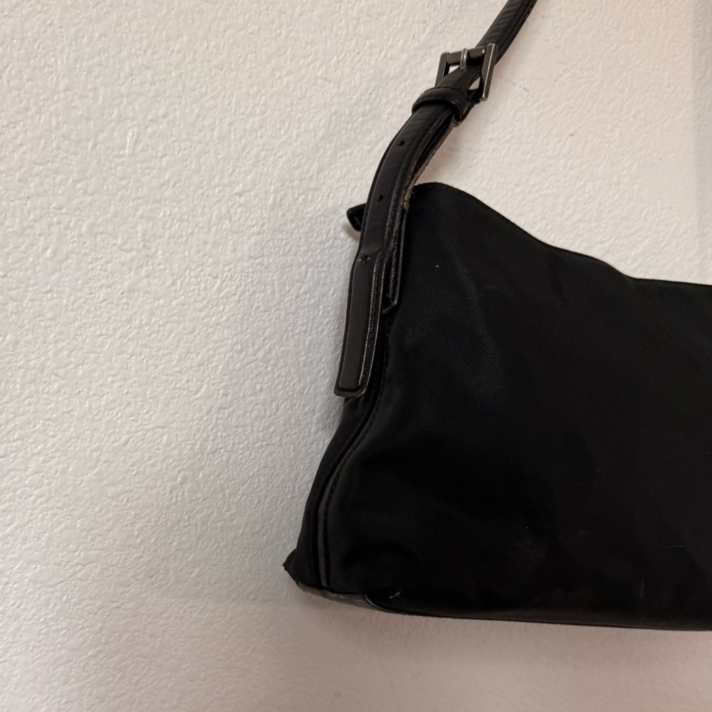 Vintage Coach 7406 Mercer Zip Shoulder Bag Black Fabric w/ Black leather accents - Picture 3 of 9